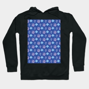 Four elements - fire, water, earth, air endless pattern Hoodie